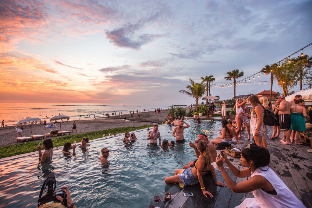 photo of canggu beach from the lawn canggu
